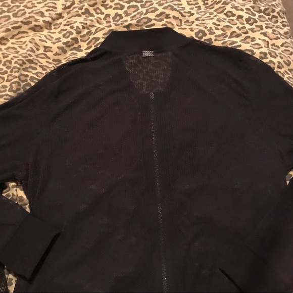 Venus size XL black sheer mesh zip jacket no pulls tag removed - Picture 4 of 9